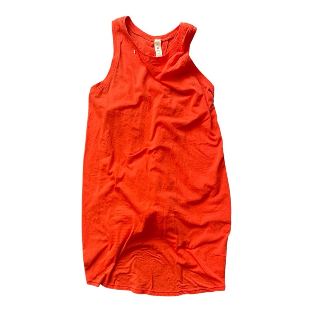 #026,Lululemon Bold Orange Sleeveless tee-shirt, size 6